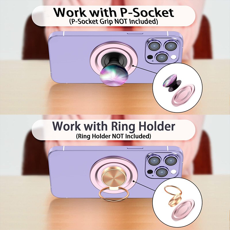 Factory Custom Phone Socket Grip Holder Magnetic Grip Holder Magnetic Base Compatible with Poping up Sockets for iPhone 15 14 13