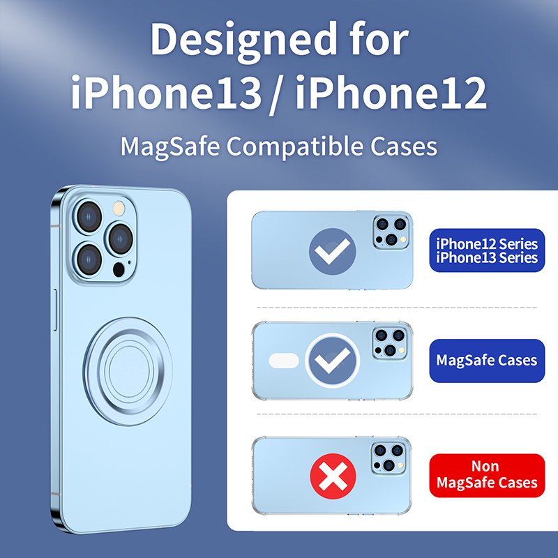 Factory Custom Phone Socket Grip Holder Magnetic Grip Holder Magnetic Base Compatible with Poping up Sockets for iPhone 15 14 13