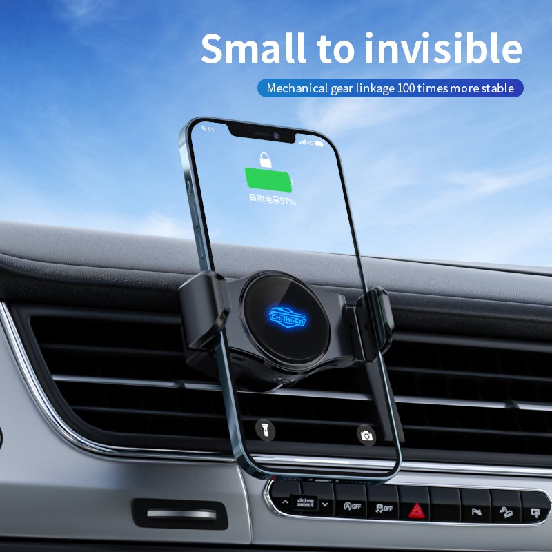 Adjustable Car Mobile Phone Holder Car Vent Wireless Charging Mobile Phone Holder