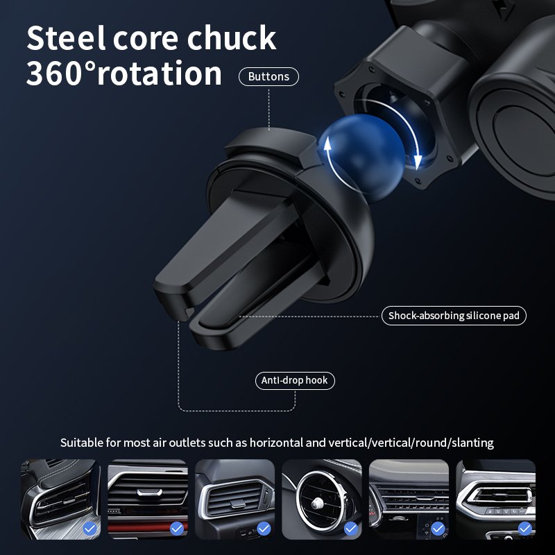 Adjustable Car Mobile Phone Holder Car Vent Wireless Charging Mobile Phone Holder