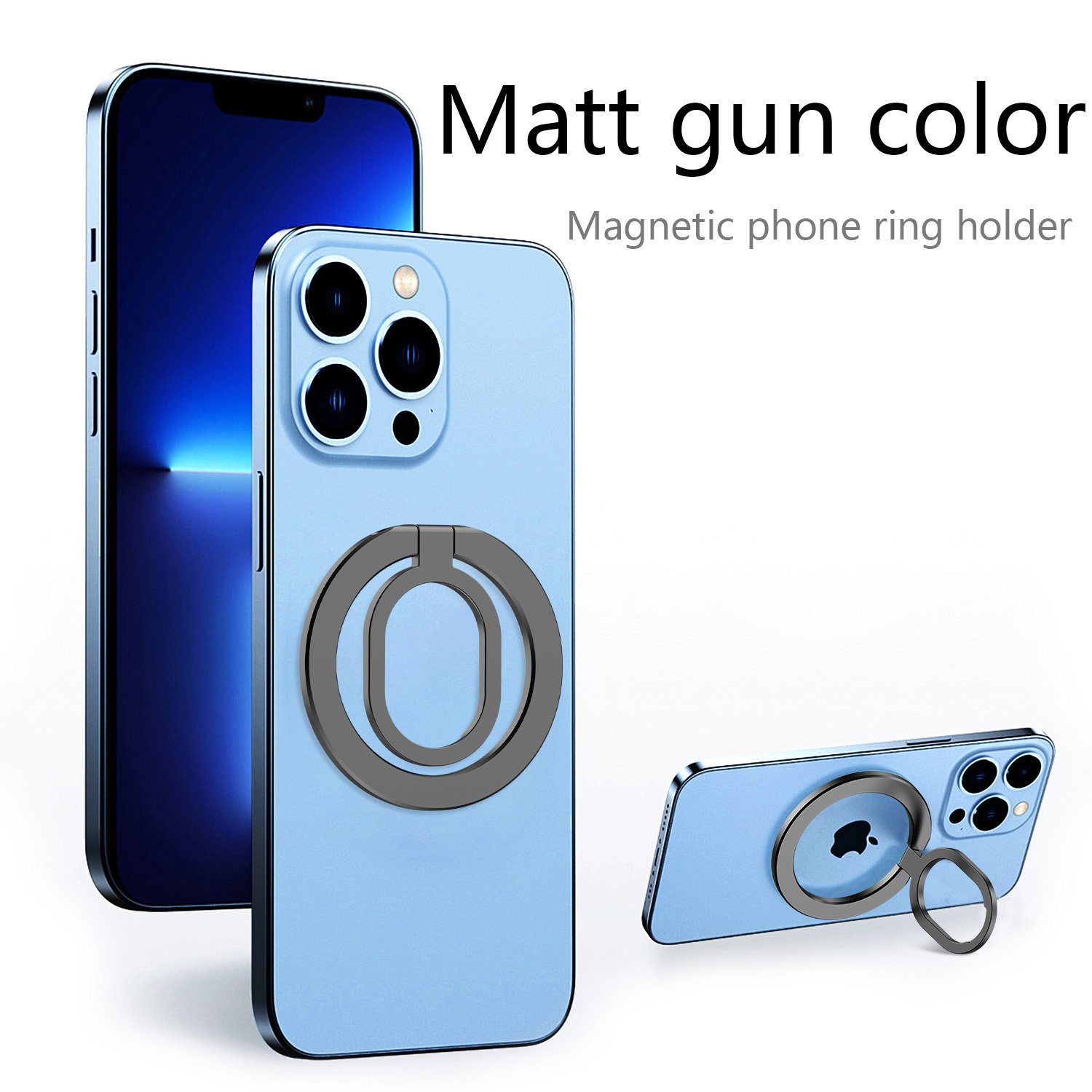 Magnetic Phone Ring Holder For iPhone For 16 Pro Max Mini Magnetic Accessories Magnet Finger Ring Grip Stand