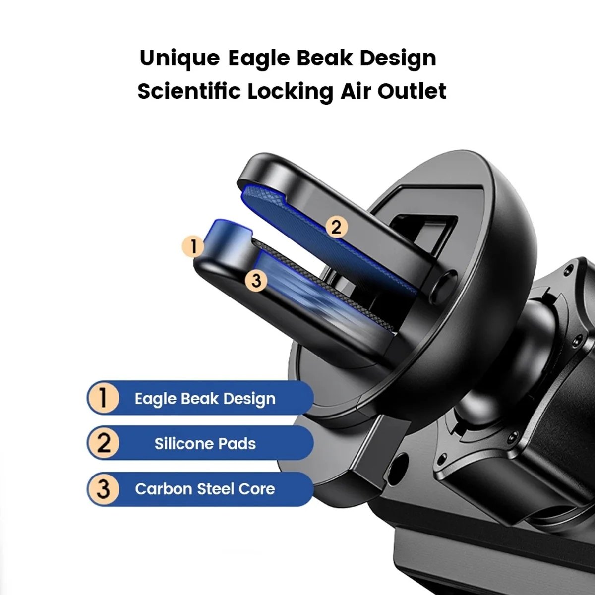 Phone Holder For Car Adjustable Universal Phone Holder Gravity Air Vent Clip Mount Stand 4.1-7 inches