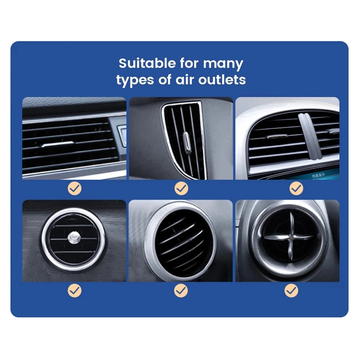Phone Holder For Car Adjustable Universal Phone Holder Gravity Air Vent Clip Mount Stand 4.1-7 inches
