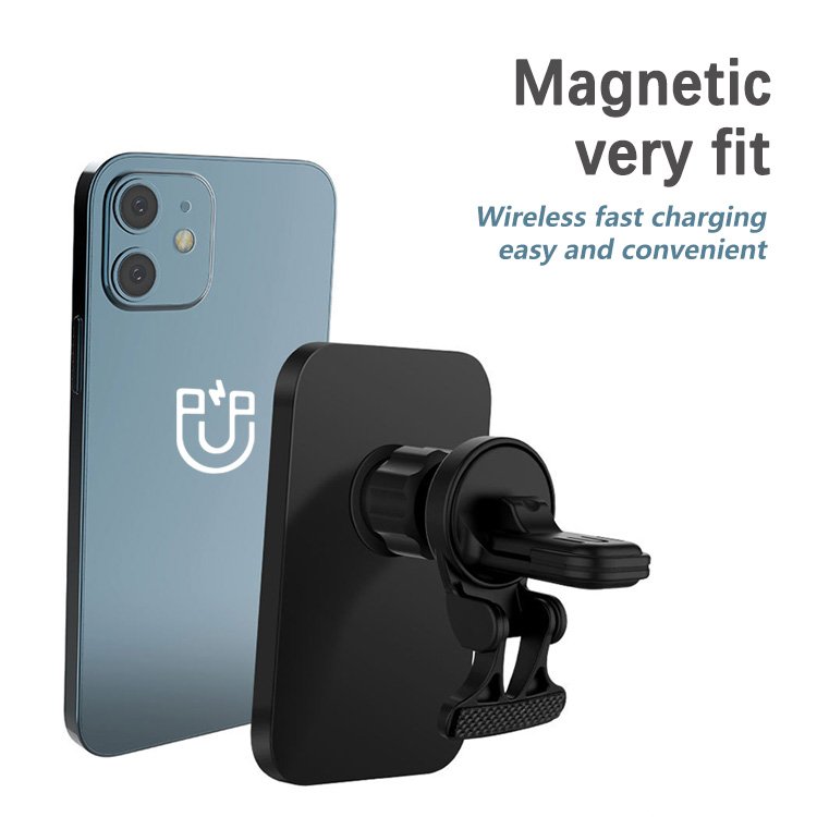Magnetic Safe 15W Wireless Charger Car Phone Holder For iPhone 15 14 13 12 Pro Max Car Mount Infrared Fast Wireless Charging