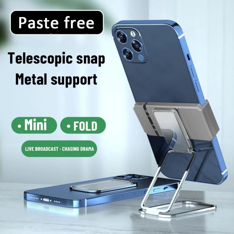 Trending Products 2024 New Foldable Bracket 360 Rotation Adjustable Magnetic Metal Clip Folding Phone Stand Car Phone Holder