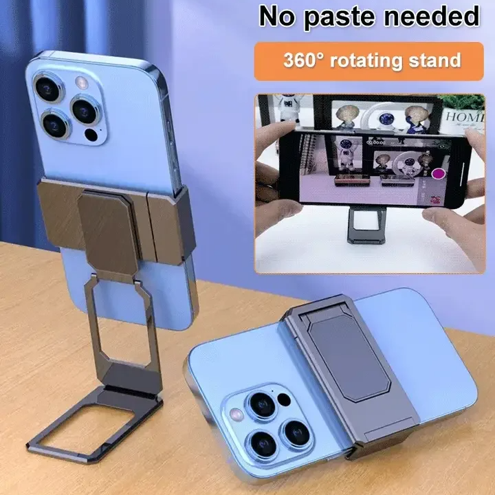 Trending Products 2024 New Foldable Bracket 360 Rotation Adjustable Magnetic Metal Clip Folding Phone Stand Car Phone Holder