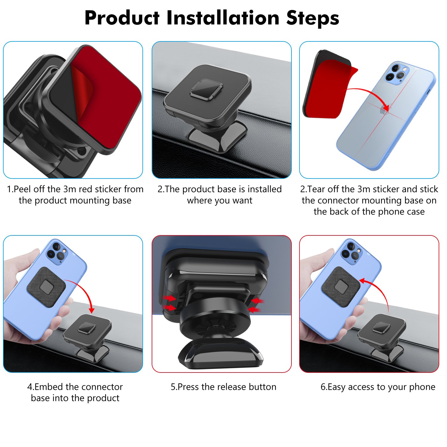 Universal Magnetic Air Vent Car Cell Phone Holder cellphone Dashboard Clip Magnet Mobile Phone Stand Mount for Car iphone