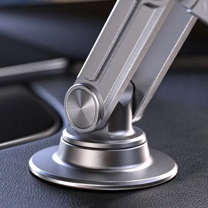 Dashboard High Grade Metal Mobile Phone Car Holder Magnetic Alloy Folding Durable Rotating Car Phone Holder Wholesale Stand