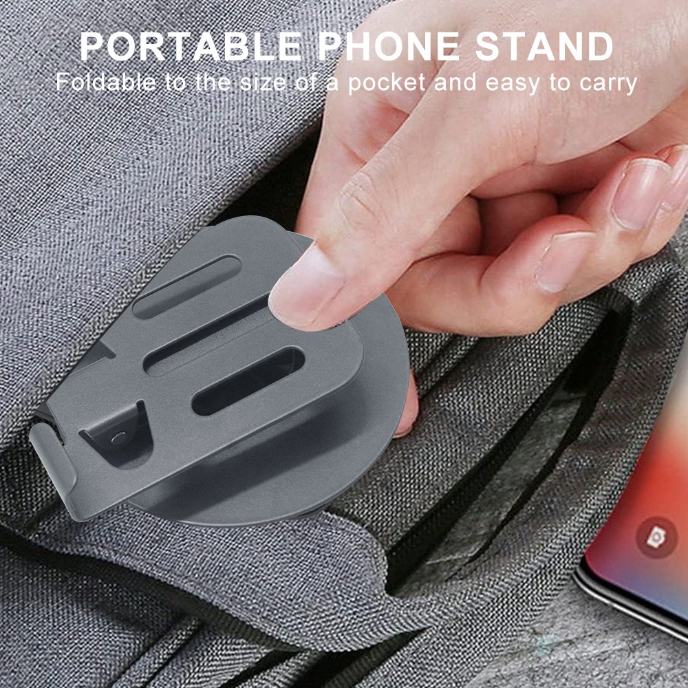Anti-slip Portable Foldable 360 Rotating Metal Desktop Cell Phone Stand Holder Universal Mobile Phone Holder for All Phones