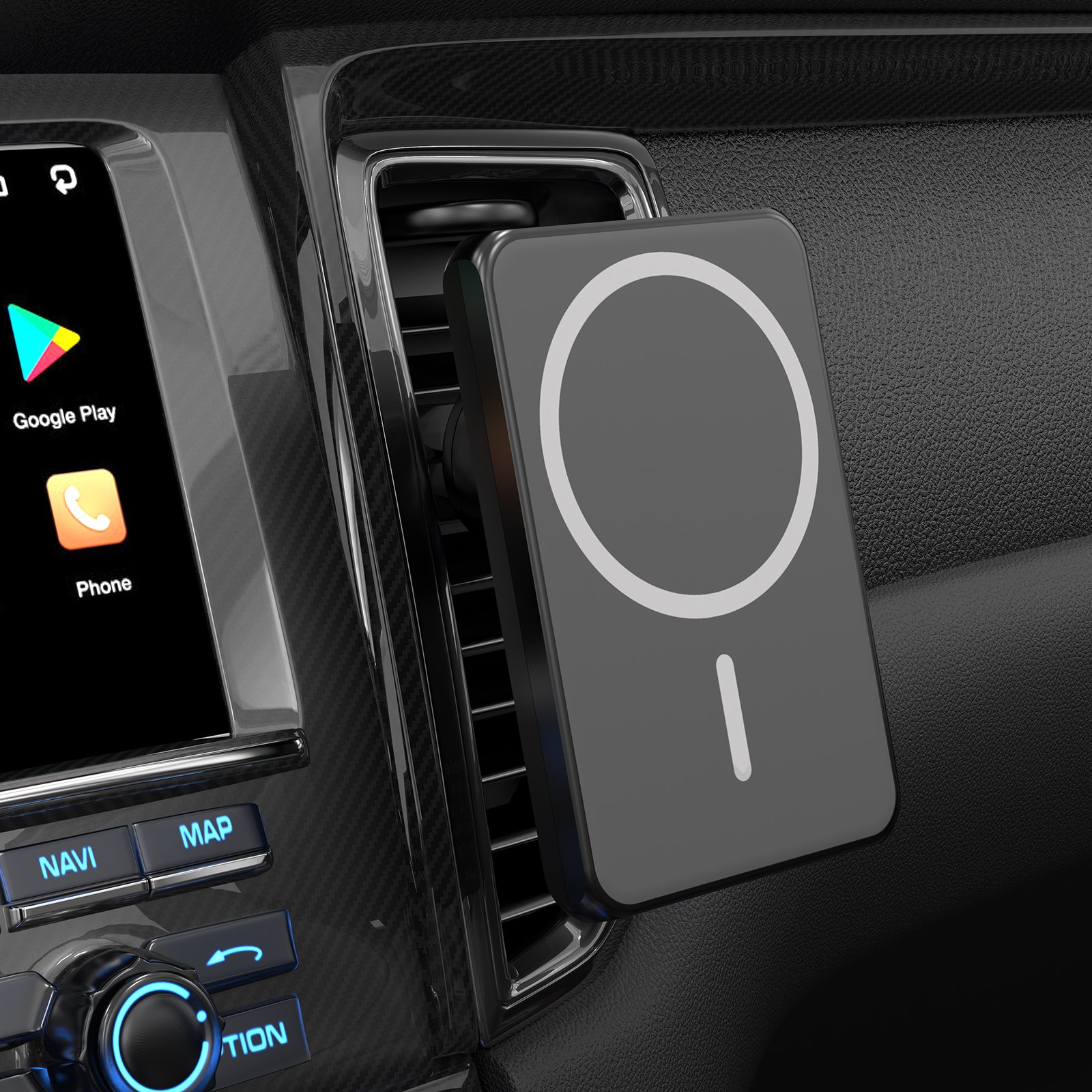 M11 TYPE-C Power Magnetic Phone Holder Fast Charging Wireless Car Phone Charger