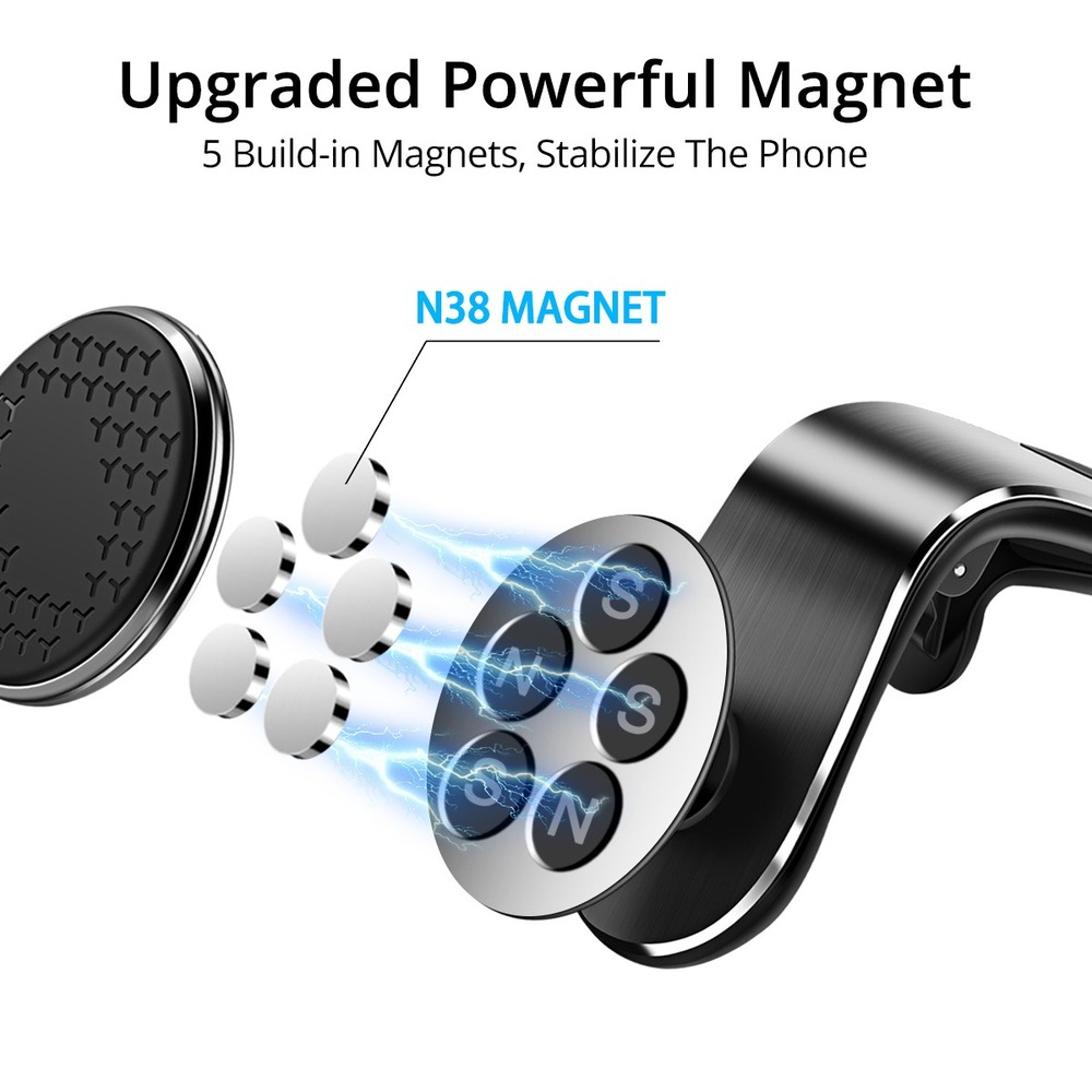 Adjustable Car Mobile Holder Phone Mount With 360 Rotatable Cradle For Smartphones
