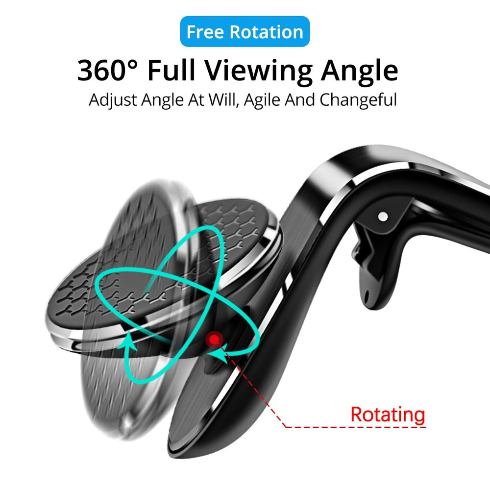 Adjustable Car Mobile Holder Phone Mount With 360 Rotatable Cradle For Smartphones