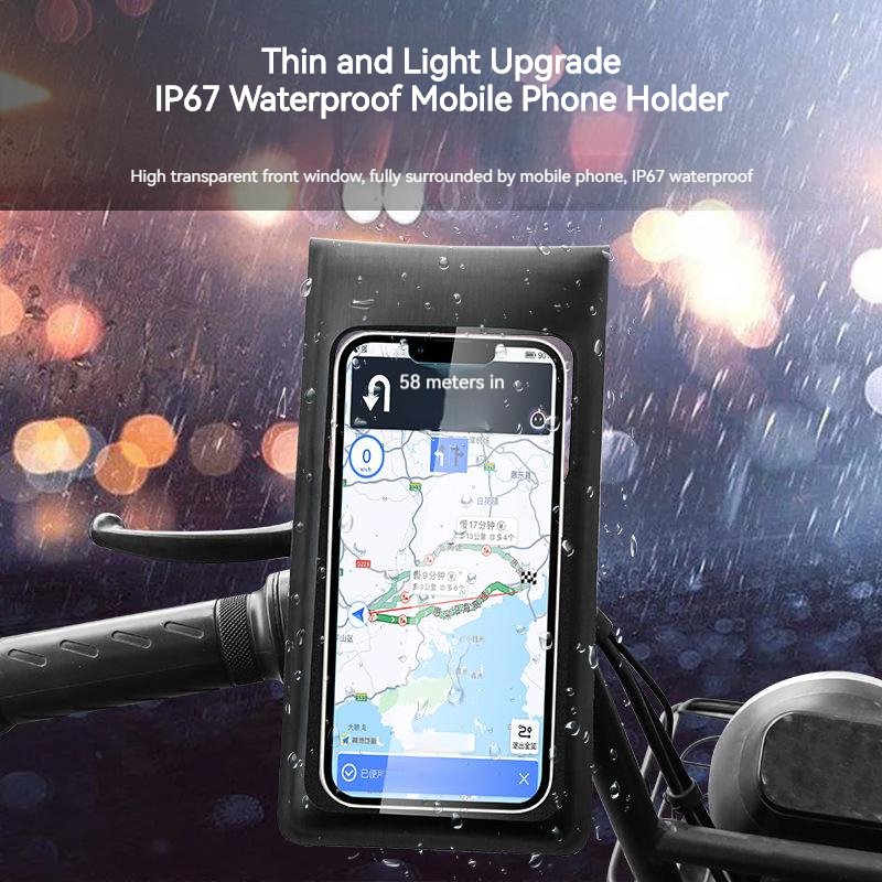 New Light Upgrade Holder Waterproof Motorcycle Mobile Phone Holder Mobile Phone Holder for Bike and Motorcycle