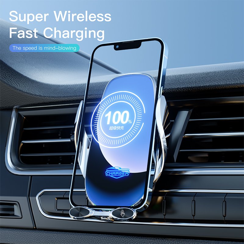 Factory Wholesale 15w Wireless Car Phone Holder Supports Magnetic Charging Auto Sensor Cell Phone Holder