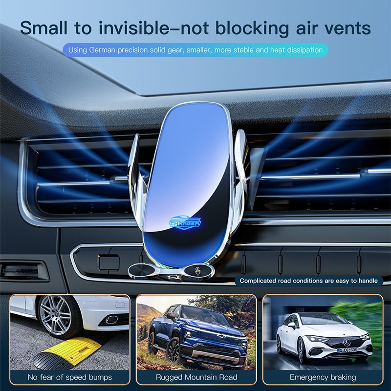 Factory Wholesale 15w Wireless Car Phone Holder Supports Magnetic Charging Auto Sensor Cell Phone Holder