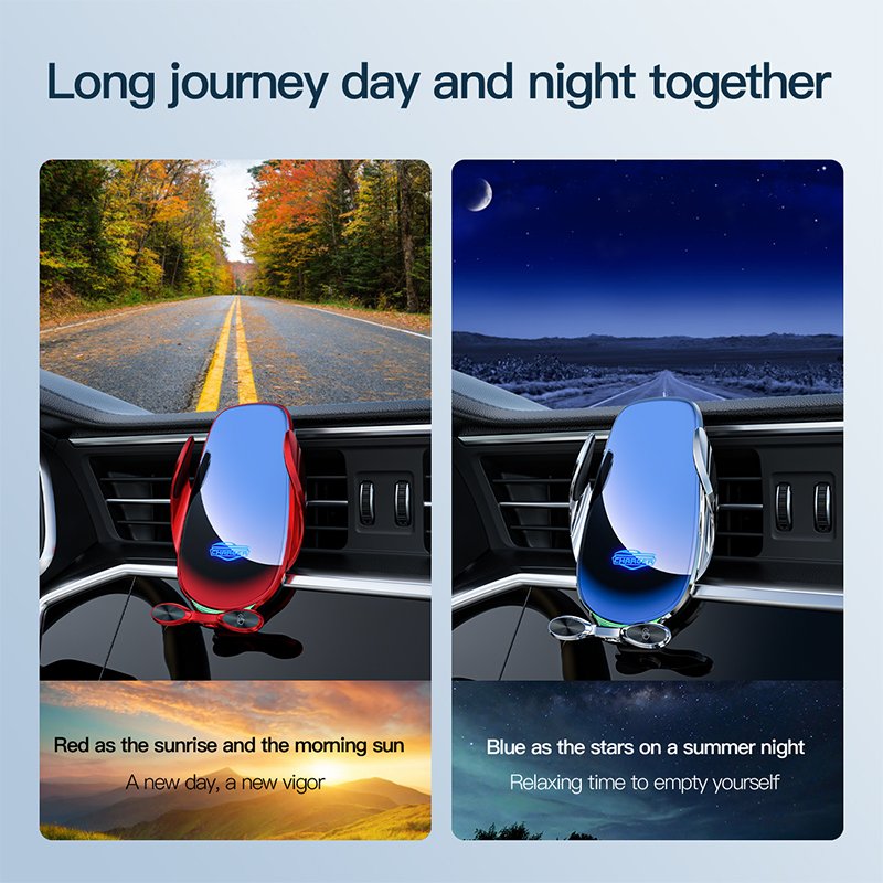 Factory Wholesale 15w Wireless Car Phone Holder Supports Magnetic Charging Auto Sensor Cell Phone Holder