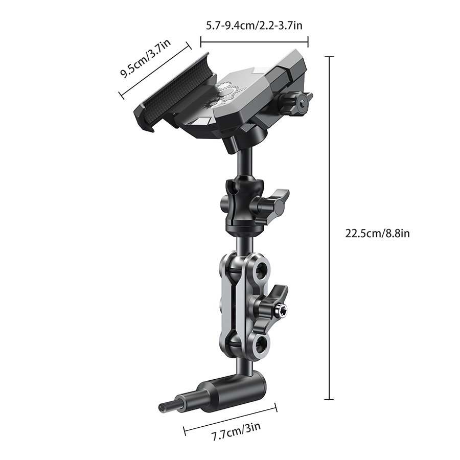 Sleek Design Quality Left Side A-Pillar Smart Phone car dashboard Mount Aluminium car SUV Phone Holder for Tank Haval prado