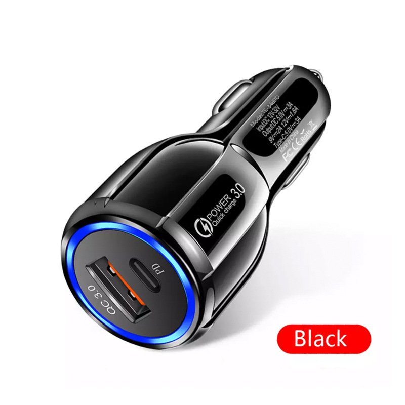 Wholesale Car Charger PD30W+QC30W(60W) Quick Charging For Mobile Phone Adapters Cigarette Lighter Car Charger