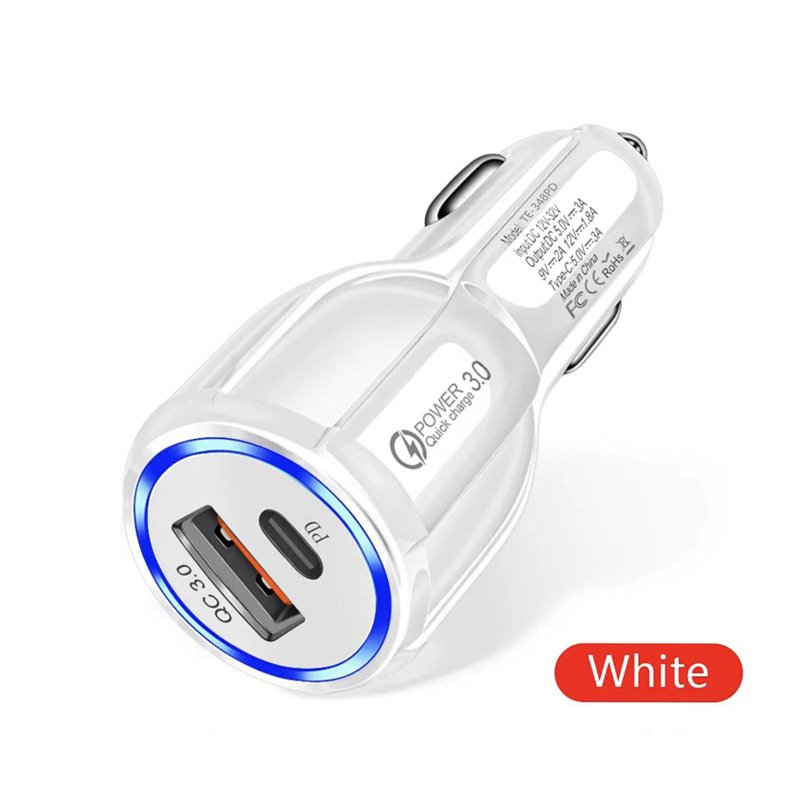 Wholesale Car Charger PD30W+QC30W(60W) Quick Charging For Mobile Phone Adapters Cigarette Lighter Car Charger