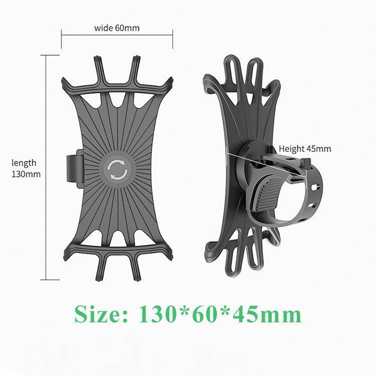 Universal Silicone Motorbike Motorcycle Outdoor Mountain Bicycle Bike Handlebar Mount Smart Cell Mobile Phone Holder