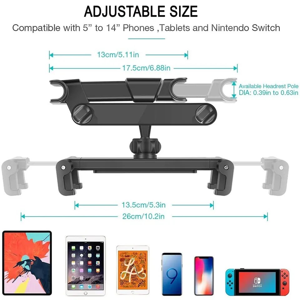 Factory price retractable car rear pillow phone holder portable adjustable phone holder for all mobile phones
