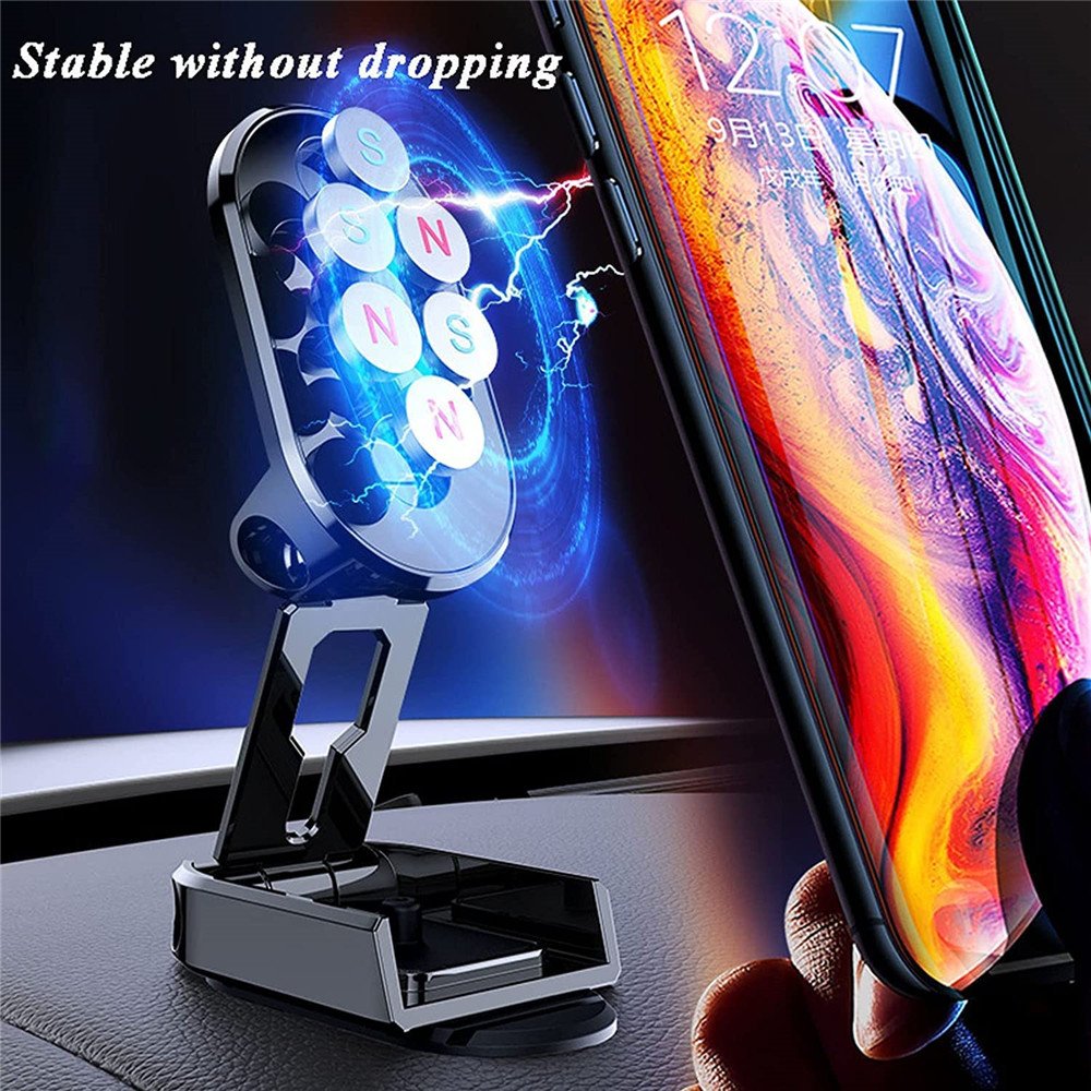 Best seller 2023 Adjustable Angle Magnetic Car Phone Holder Foldable Stand Magnet Mobile Phone Holder For Car