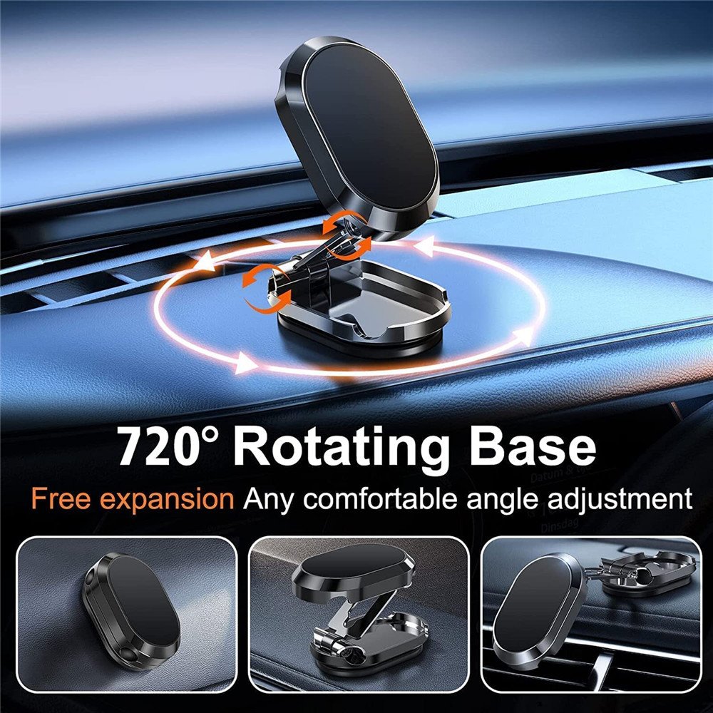 Best seller 2023 Adjustable Angle Magnetic Car Phone Holder Foldable Stand Magnet Mobile Phone Holder For Car
