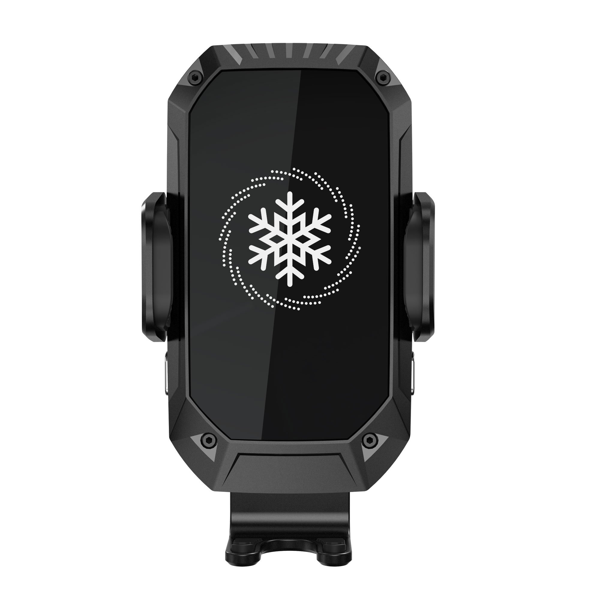 KC 15W Electronic Refrigeration Wireless Car Charger built-in smart cooling fan with colorful light for iPhone 12/13/14