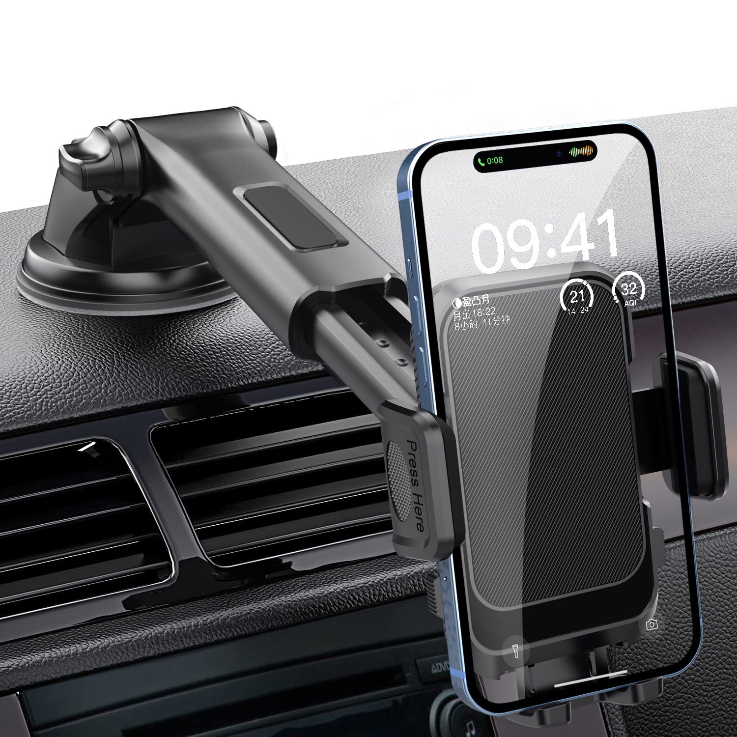 Dashboard Car Mount 360 Rotation Cell Phone Holder Phone Car Holder Universal Windshield Mobile Phone Car Mount Holder