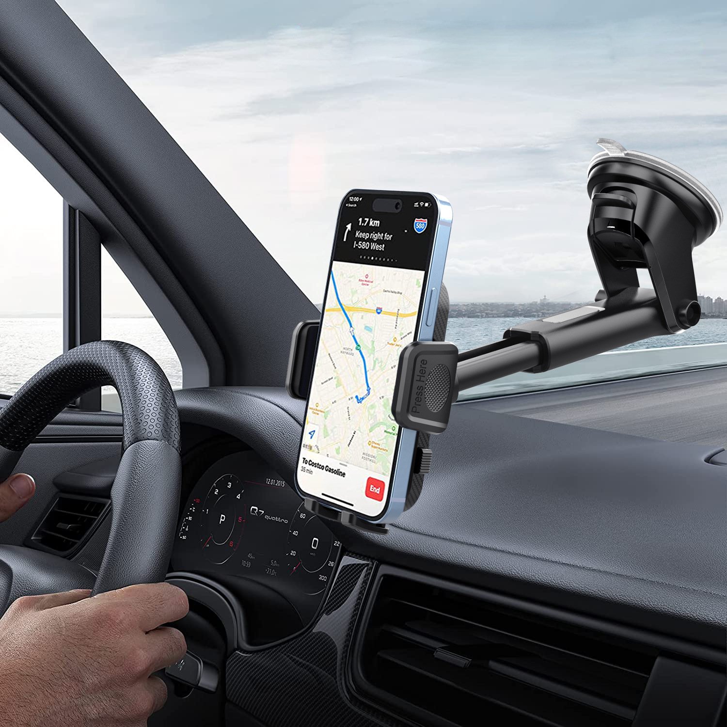 Dashboard Car Mount 360 Rotation Cell Phone Holder Phone Car Holder Universal Windshield Mobile Phone Car Mount Holder