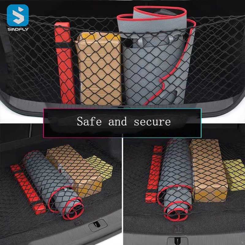 Universal Car Trunk Net Holder Storage Nylon Mesh Cargo Organizer Net Bag Mesh Luggage Net Holder Convenient Back Seat Organizer