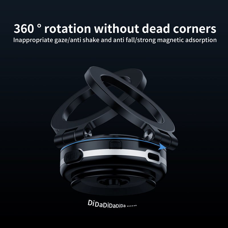 LISEN Magnetic Double Adjustable 360 Rotatable Tablet Secure Strong Aluminum Alloy Magnetic Mobile Phone Holders