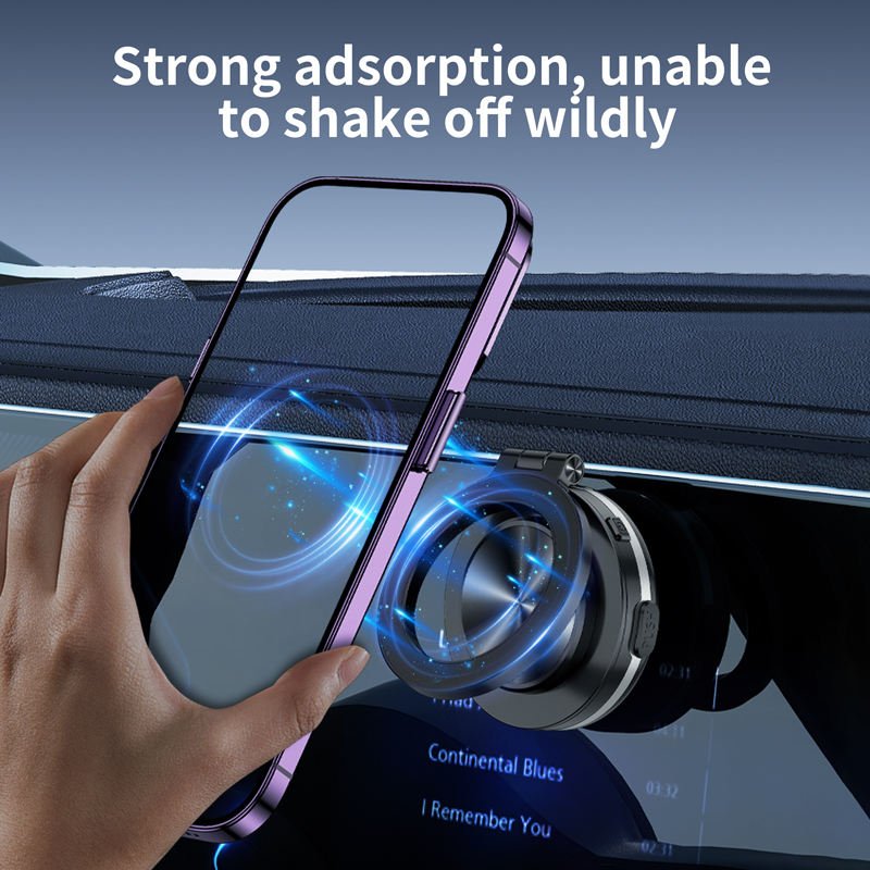 LISEN Magnetic Double Adjustable 360 Rotatable Tablet Secure Strong Aluminum Alloy Magnetic Mobile Phone Holders