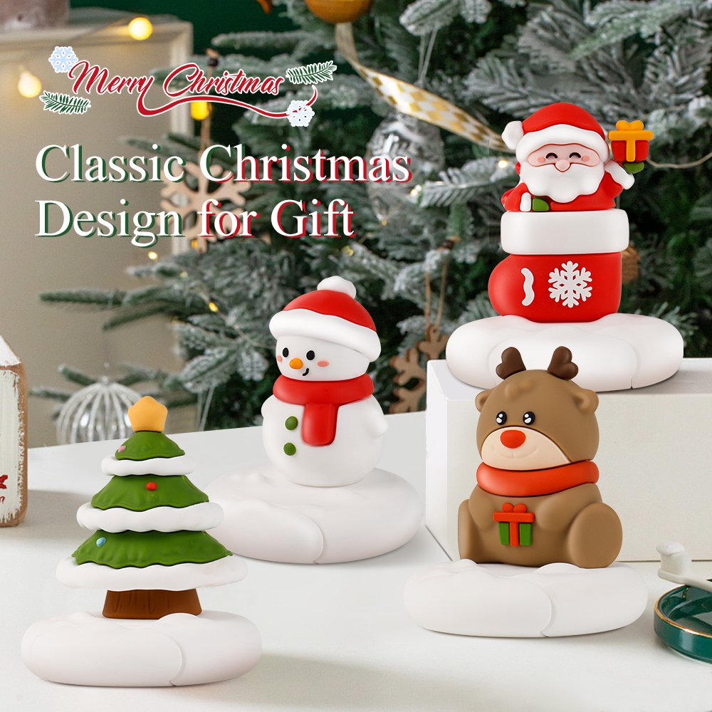 Best Kids Christmas Gift Phone Stand Cute Santa Claus Christmas Tree Elk Cartoon Phone Holder