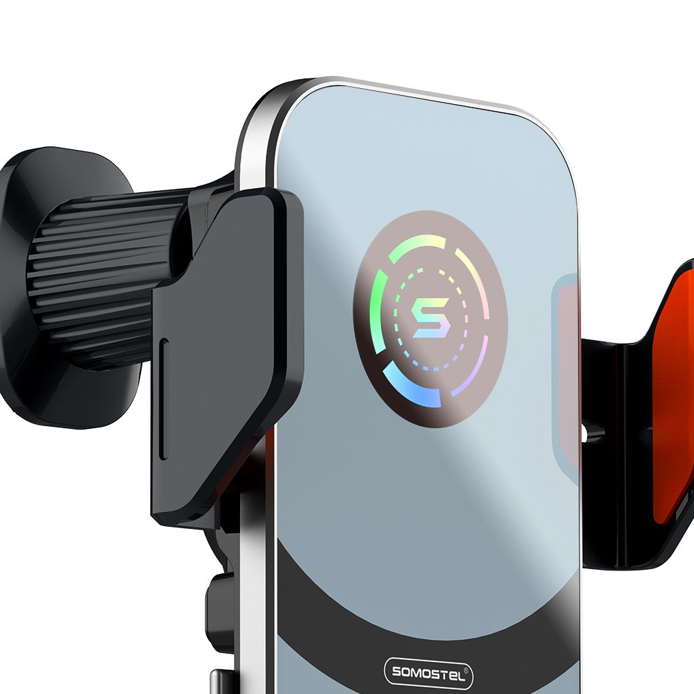 Smart sensor vehicle bracket 15W car wireless fast charging car holder for cellphone SMS-ZB42 high quality and secure