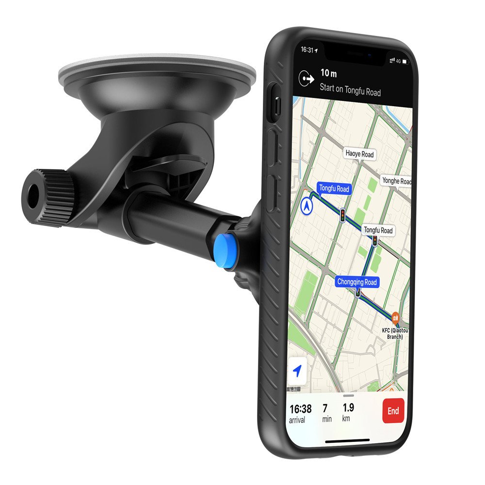 Windshield Dashboard Multi Function Phone Holder Stand, Universal 360 Rotation Adjustable Car Mount Bracket