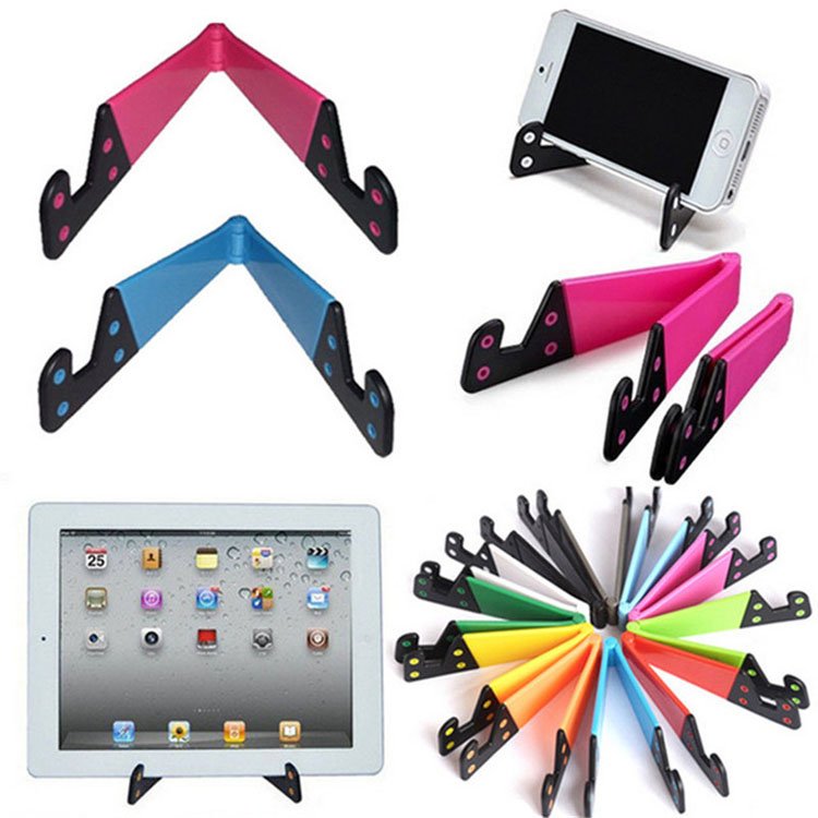 Universal Desktop Folding V-shaped Mobile Phone Stand Colored V-shaped Lazy Stand for iPhone Tablet Adjustable holder
