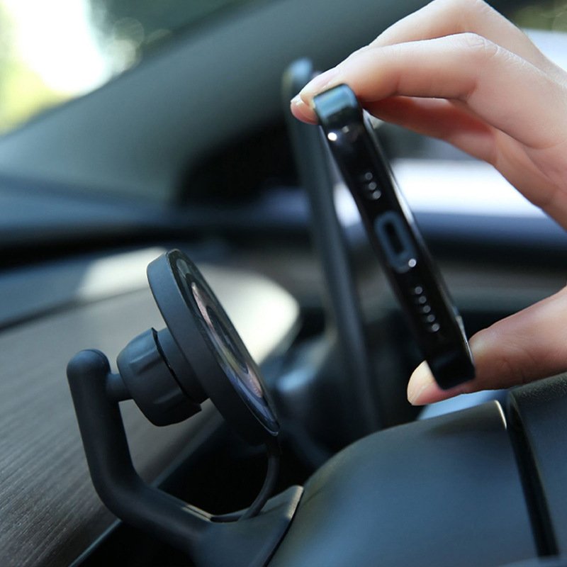 Magnetic Phone Car Mount Fast Charging Model 3 Model Y Wireless Car Charger with Mobile Holder for Tesla
