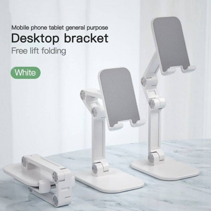 Eonline Universal Folding Desktop Phone Stand Adjustable Portable Universal Desktop Phone Tablet Holder Stand