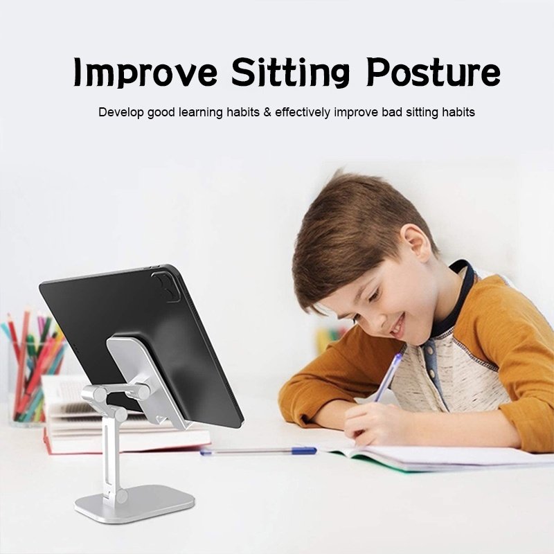 Eonline Universal Folding Desktop Phone Stand Adjustable Portable Universal Desktop Phone Tablet Holder Stand