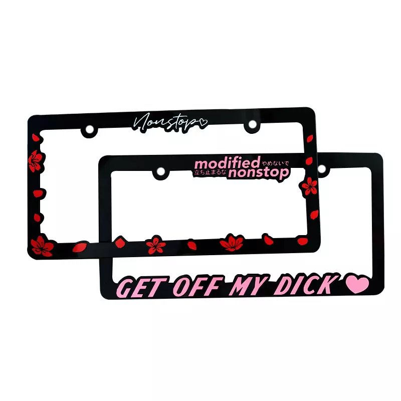 Custom Logo Raising Plastic License Plate Frame Car Number Plate Holder Wholesale License Plate Cover