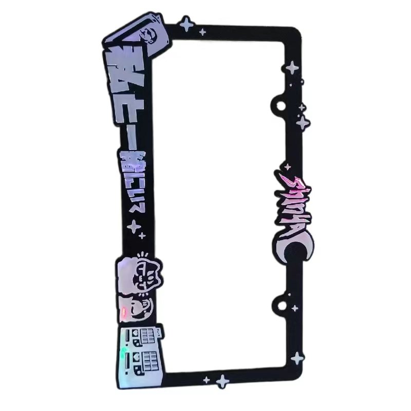 Custom Logo Raising Plastic License Plate Frame Car Number Plate Holder Wholesale License Plate Cover