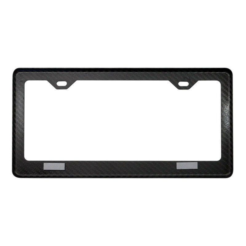 Low MOQ 1 Piece 100% Forged Carbon fiber car license plate frame holder with Two holes
