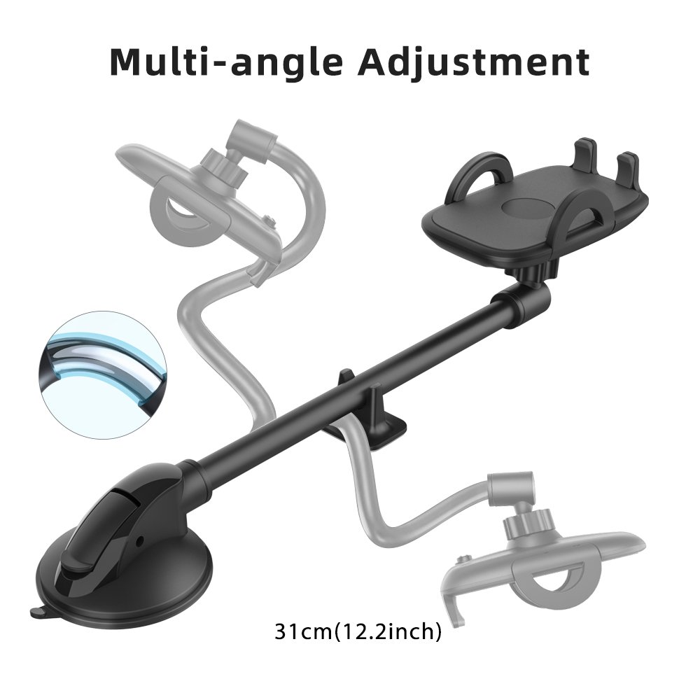Strong Suction Cup Phone Holder for Dashboard Gooseneck Long Arm Magnetic Suction Phone Holder Unobstructed Vision Handyhalter