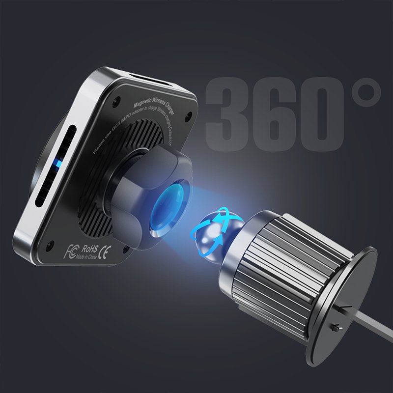 Top Ranking Products 2024 Square 15w Fast Charging Wireless Car Charger Magnetic Phone Holder
