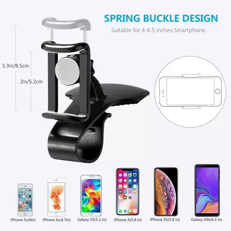 Car Phone Holder Stand Universal Dashboard Clip Mount GPS Bracket Car Mobile Phone Support in Car For iPhone Xiaomi Samsung