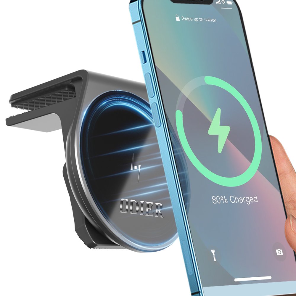 2022 New Luxury 15w wireless car magnetic phone holder charger car mobile mount Air Vent magnetic wireless car charger