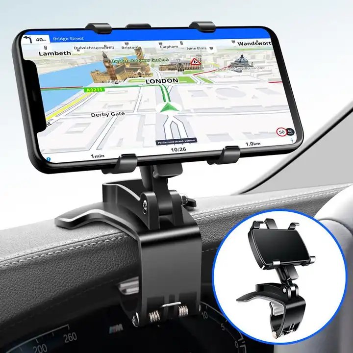 Universal 360 Degree Rotation Car Dashboard Cell Phone Holder for 4 to 7 inch Smartphone Bracket Car Clip Phone Mount Stand