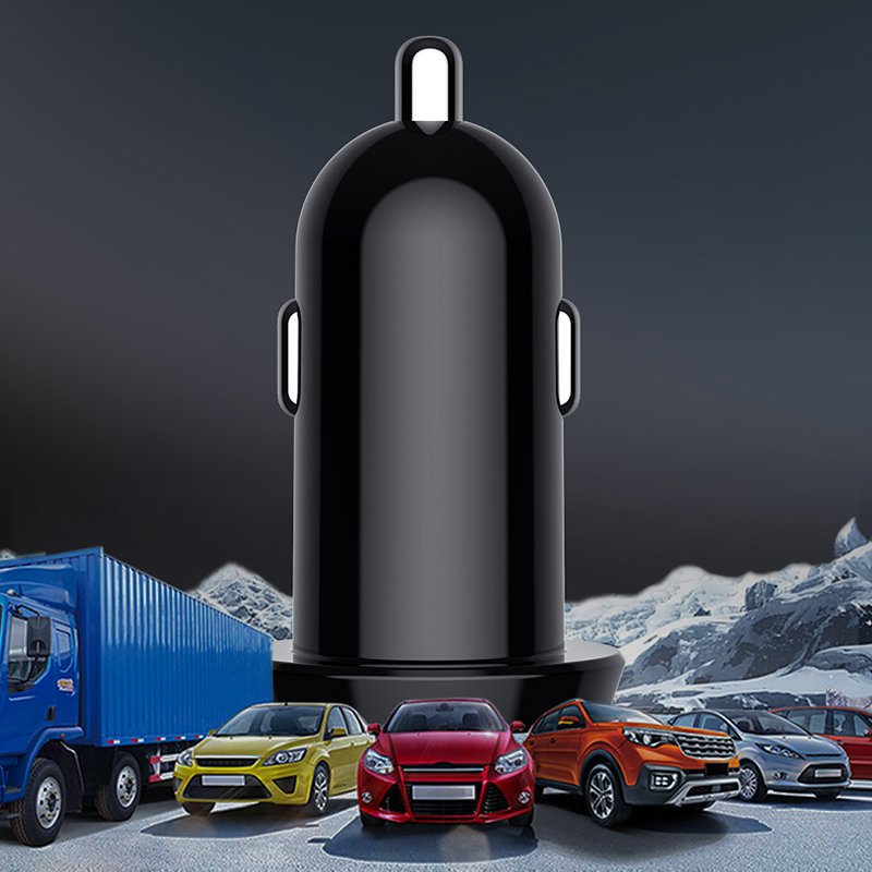 Hot sales 2 port USB adpater car battery charger led power display car fast charger red for phone