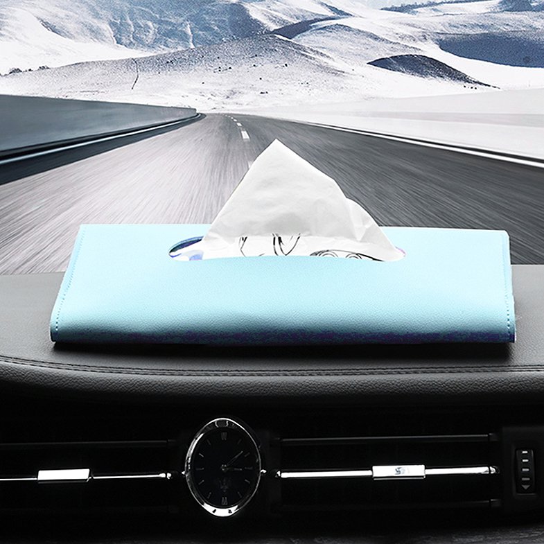 Factory Wholesale Cheap Price High Quality PU Leather Car Sun Visor Masked Holder for Car Sun Visor Tissue Holder
